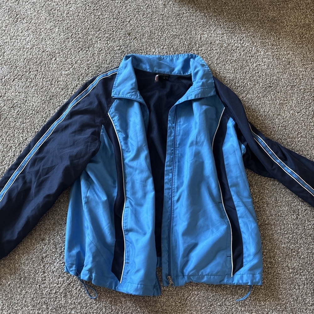 Vintage SB Active Zip‎ Up Blue Jacket Size XL